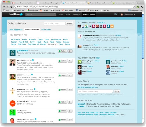 Twitter Who To Follow ScreenShot